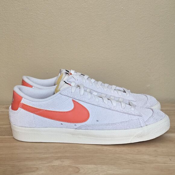 Nike Blazer Low 77 Premium Sneakers Coconut Milk Orange HF3158-100 Men's Size 9